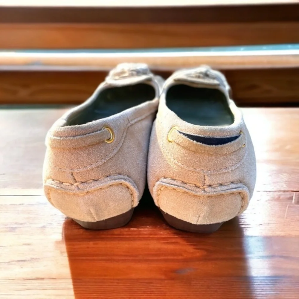 Talbots Suede Kiltie Tassel Loafer Pumps Tan Beige Size 5.5B